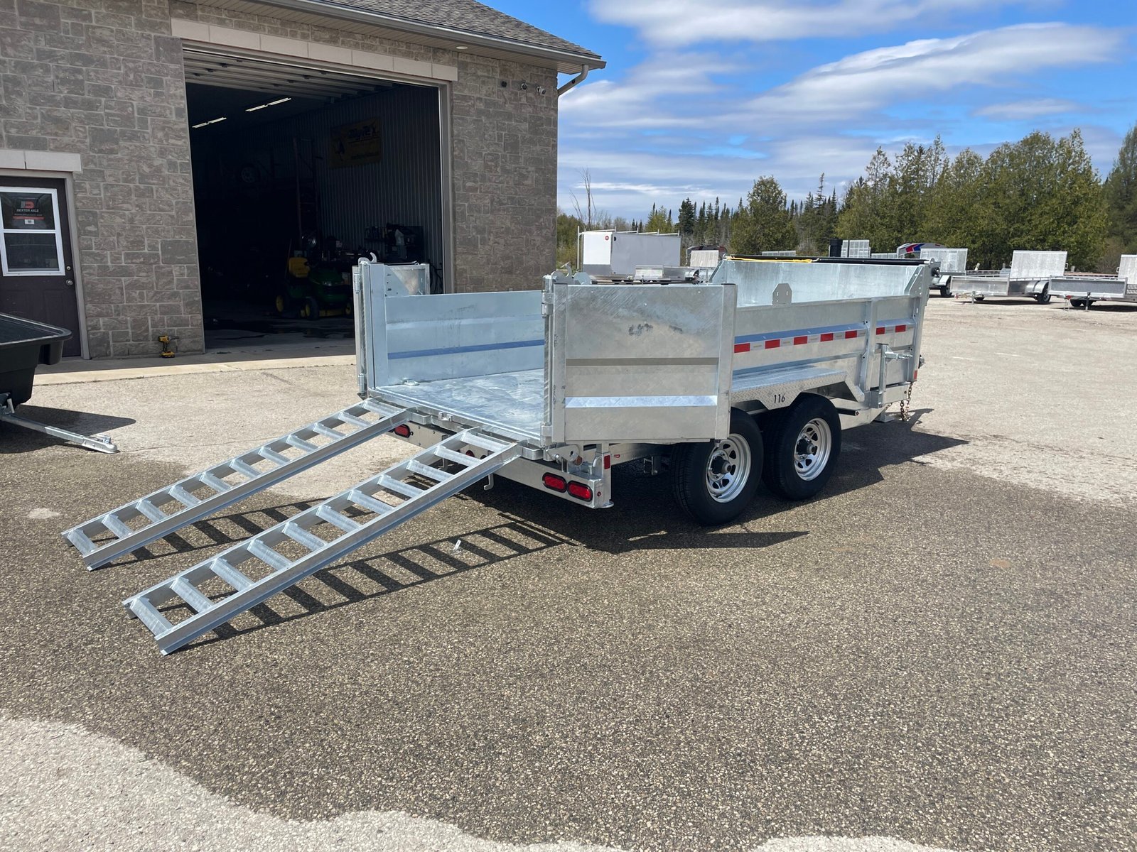 One-Sixteen Galvanized Dump Trailers 10,420lb — photo 2
