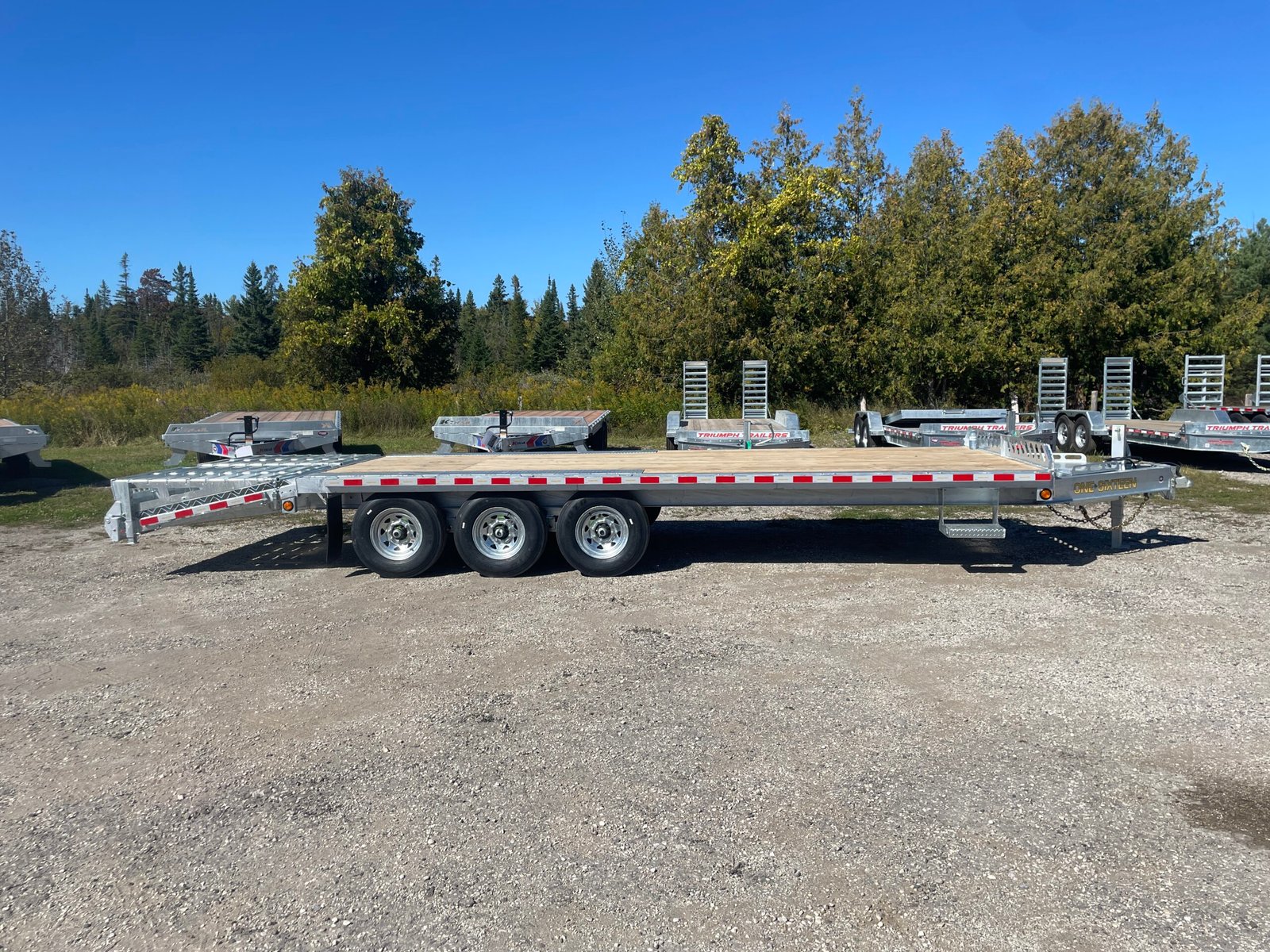 2027 One-Sixteen 102 in × 20+5 Beavertail Bumper Pull Flatbed 21,000 lb GVWR — photo 2