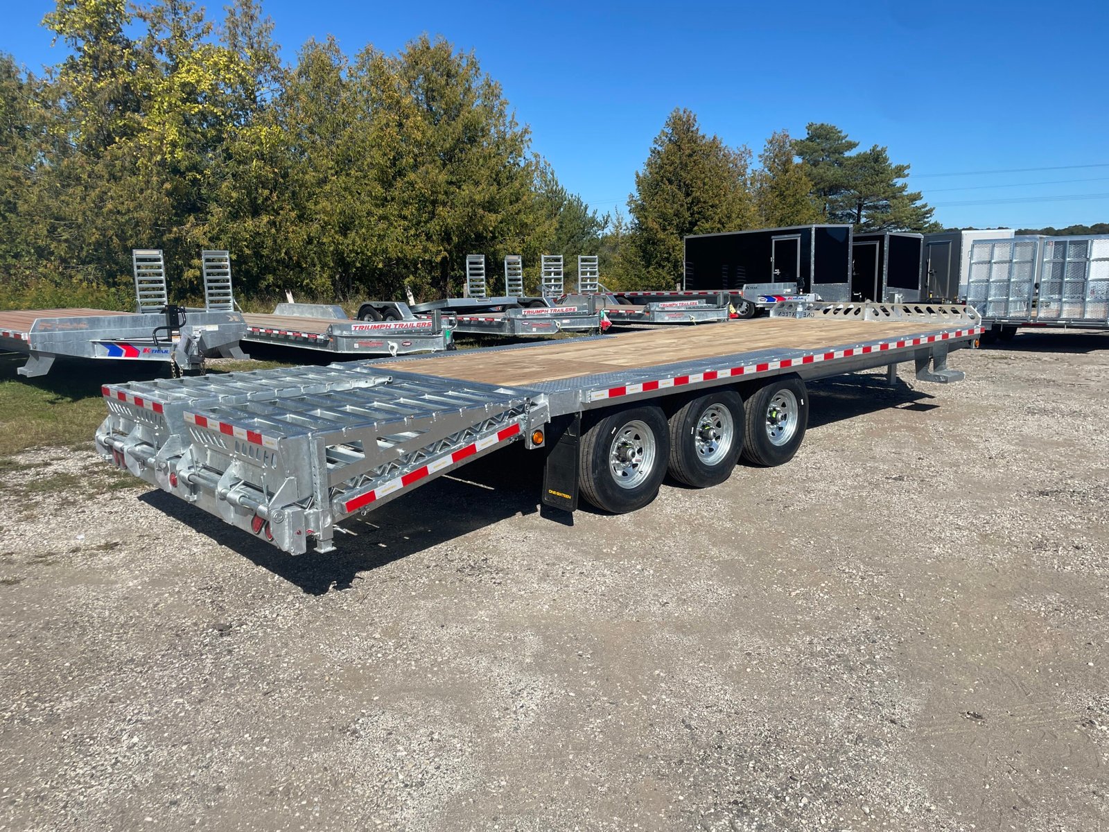 2027 One-Sixteen 102 in × 20+5 Beavertail Bumper Pull Flatbed 21,000 lb GVWR — photo 3