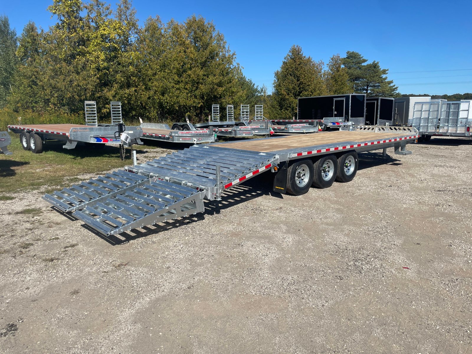2027 One-Sixteen 102 in × 20+5 Beavertail Bumper Pull Flatbed 21,000 lb GVWR — photo 4