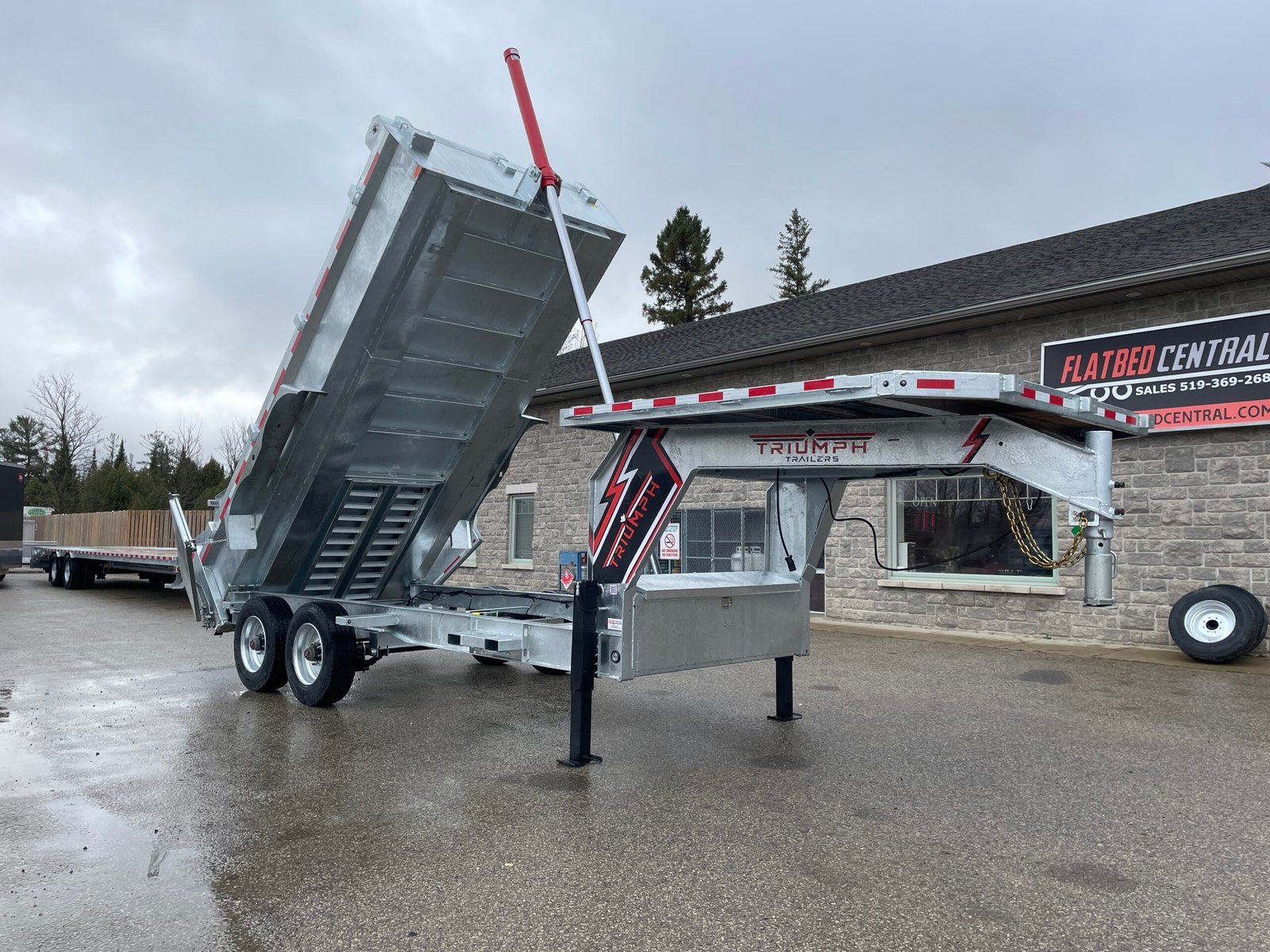 Triumph Galvanized 82″x16ft Gooseneck Dump Trailer 24,000lb