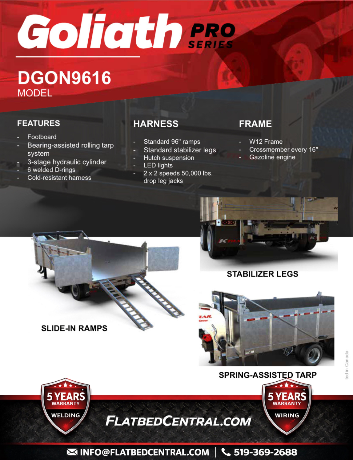 K-Trail “Goliath” 8x16ft Gooseneck Dump 32,500lb — photo 2