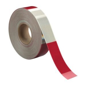 REFLECTIVE TAPE 1 1/2'' X 150' RED AND WHITE (BY FOOT)