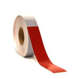 REFLECTIVE TAPE 2" RED AND WHITE (BY FOOT)