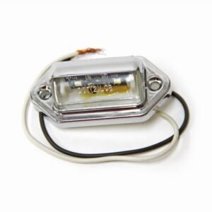 SEALED LED LICENCE LIGHT 2 DIODES 12V CHROME