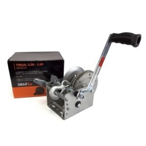 2-WAY TRAILER WINCH 3,2K WITH 2 SPEED, 24' CABLE AND BRAKE MECHANISM SMARTOW